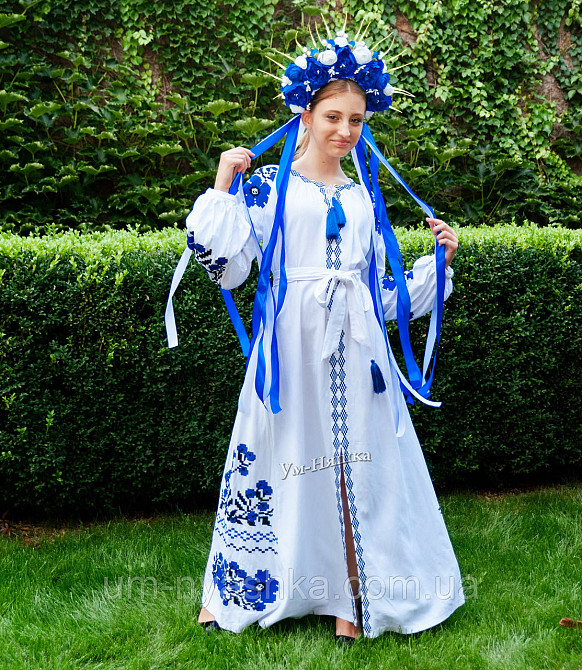 Жіноча вишита сукня на натуральному полотні Паризький букет Кривий Ріг - фото 3