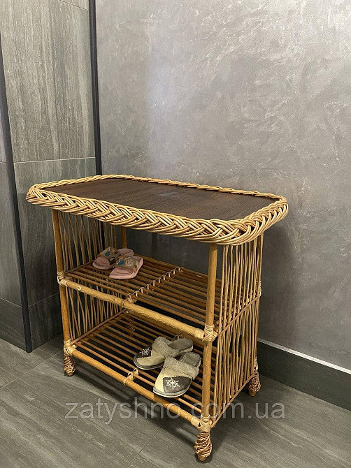 Столик етажерка из лозы Киев - изображение 4
