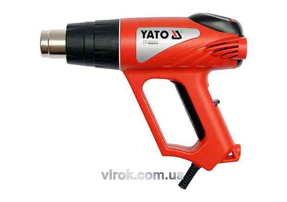 Фен технічний мережевий YATO : P= 2000 Вт 0~600° з регулятором температури (LCD) + 6 аксесуари [5] Одесса