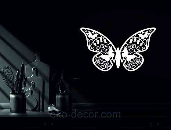 Декоративне настінне Панно  «Метелик» , Декор на стіну 90*52 см, Білий Київ