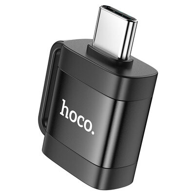 Адаптер HOCO UA31C Type-C male to USB female OTG adapter Black (6942007628129) Київ - фото 1