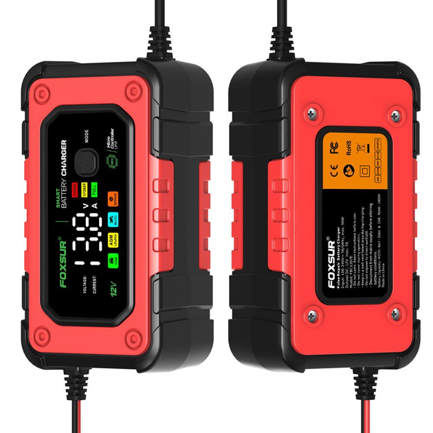 Зарядний пристрій Foxsur 12V-8A/24V4A 12V-7A для автомобільного акумулятора Вінниця - фото 5