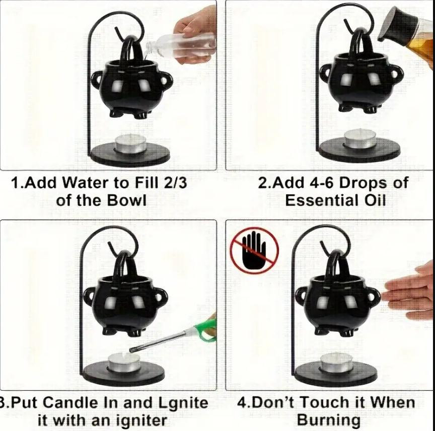 Керамічна аромалампа для свічок, Підвісна масляна лампа для ароматерапії з керамічним дифузором. Київ - фото 5