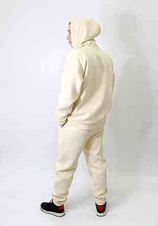 Мужской спортивный теплый костюм на флисе Молочный 50 Харьков