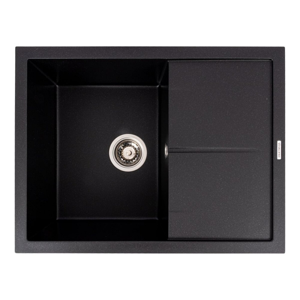 VALESO Гранітна мийка VALESO CRIPTA 6550 матова Чорний металік Київ - фото 1