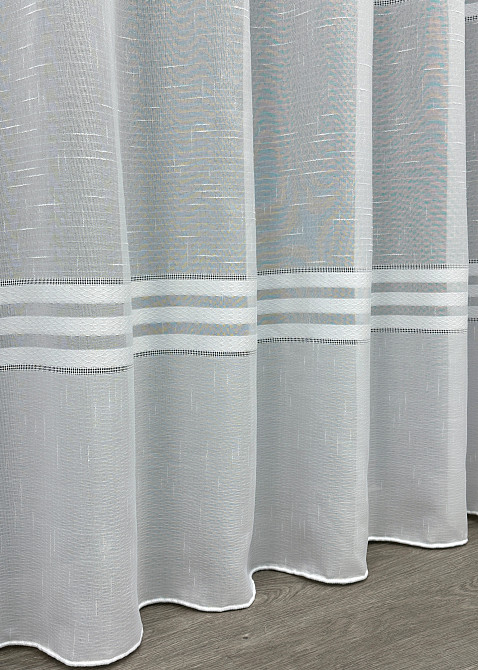 Тюль льон "Мережка" колір білий 1356т Київ - фото 5
