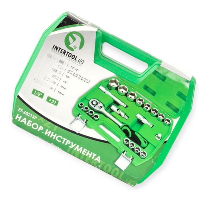 Набір інструменту 1/2" 21 шт, 10-32 мм з тріщ., Подовж., Кардан., Перехід. Мукачево - фото 3