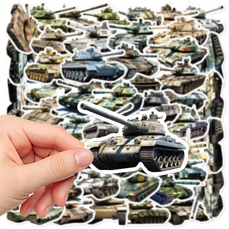 Набор стикеров «Танки» – 50 штук, военные наклейки Киев - изображение 5