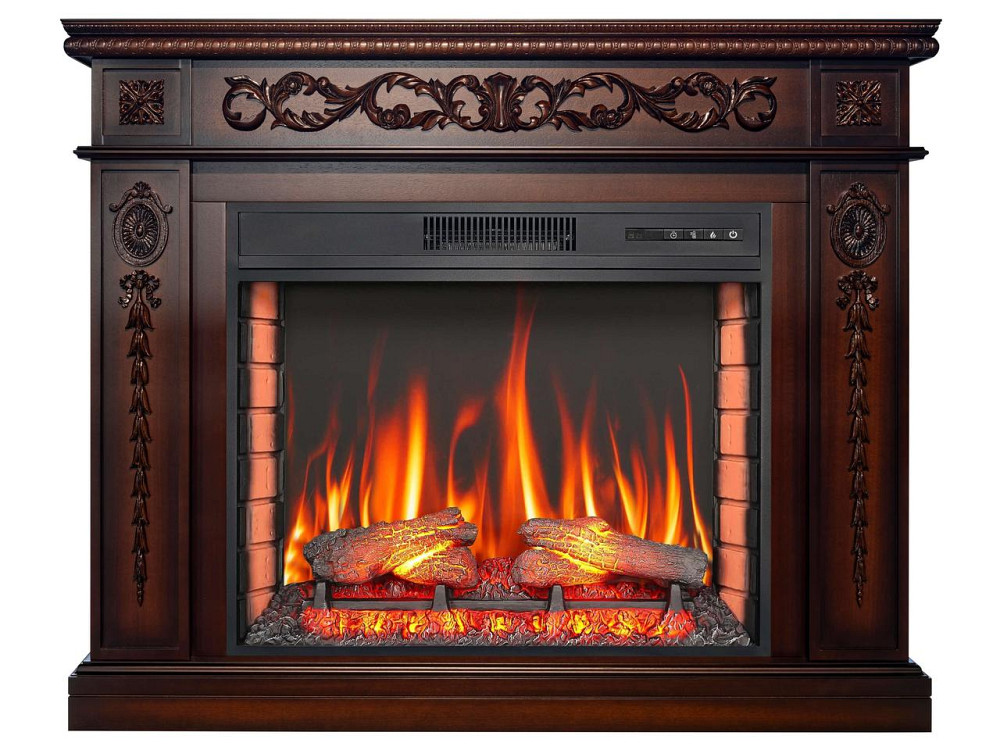 Каминокомплект ArtiFlame Delmona AF28S коньяк с обогревом и звуком горения огня Львов - изображение 2