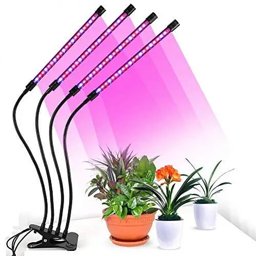 Світлодіодна фітолампа GrowLight 85 LED 4 головки Full Spectrum з таймером 4/8/12 год, пультом, регульованим штативом USB Київ