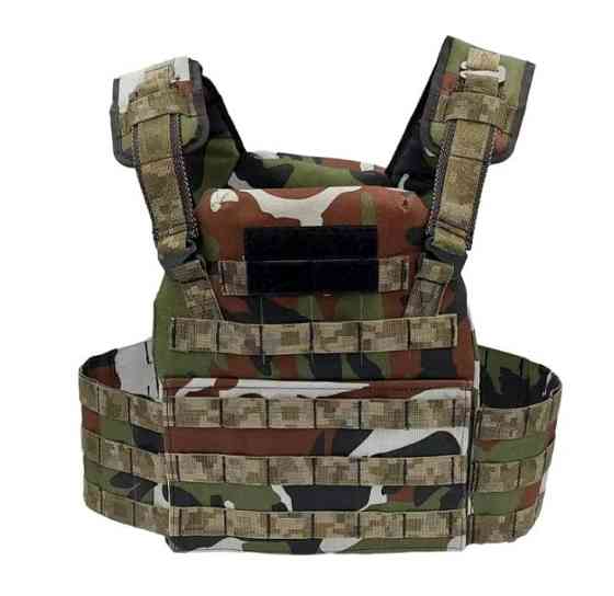 Плитоноска тактическая жилет со стропами Molle под плиты 25х30см (Камуфляж) Киев