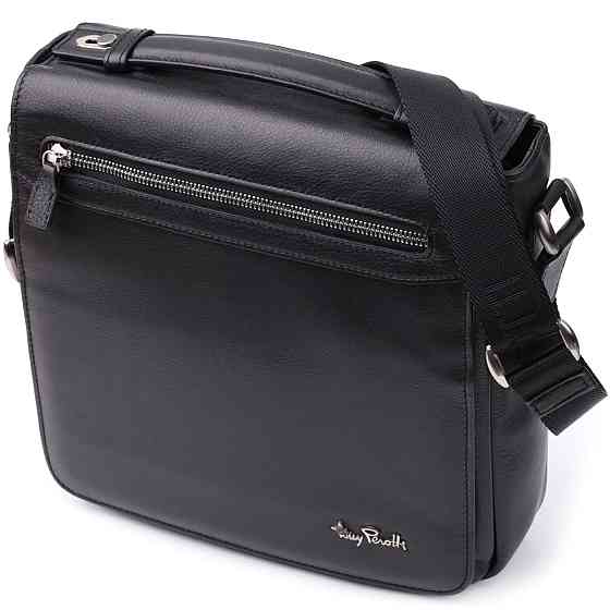 Мужская сумка через плечо из мягкой натуральной кожи Tony Perotti 20845_1 (9207-24 nero) Черный Киев