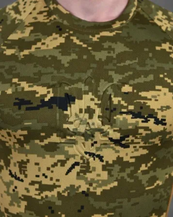 Футболка піксель вставки кайот з гербом 50р Київ - фото 8