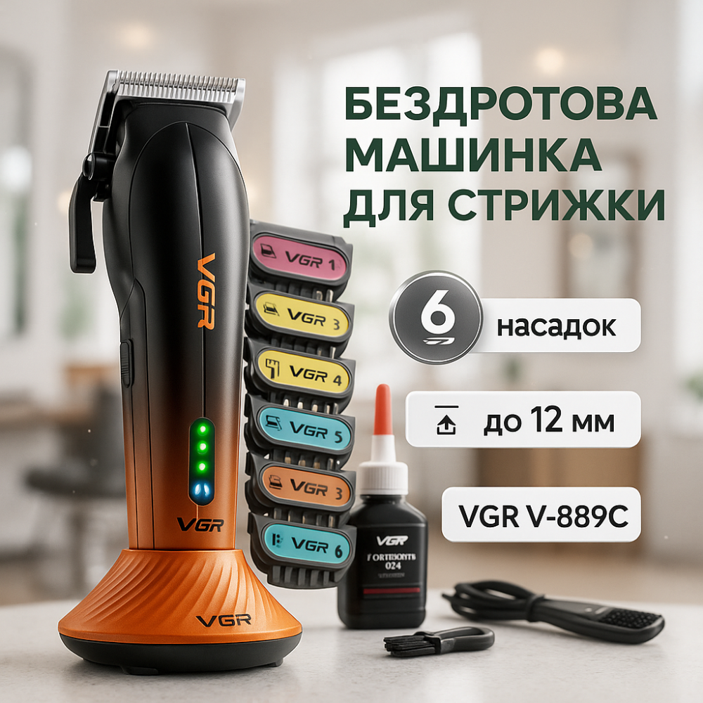 Профессиональная аккумуляторная машинка Аккумулятор, Электрическая машинка для стрижки мощная WL-26 Львов - изображение 15