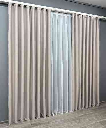 Комплект готових штор VR-Textil Блекаут двосторонній Eclipsе № 1818ш Попелястий 150х270 см 2 шт (33-0799) Київ