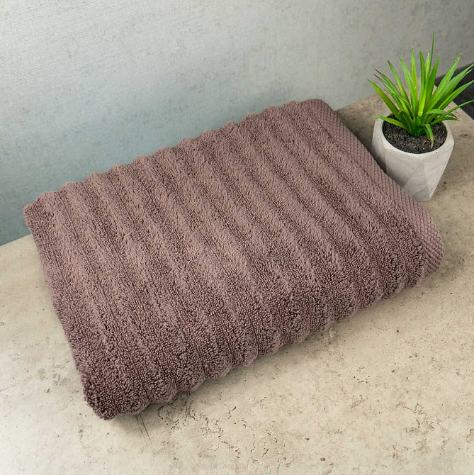 Рушник махровий GM Textile 50x90см Преміум якості Зеро Твіст 550г/м2 (Шоколад) Суми - фото 1