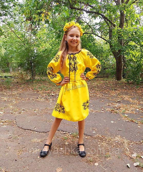 Сукня вишиванка жовто-чорна Кривой Рог - изображение 2