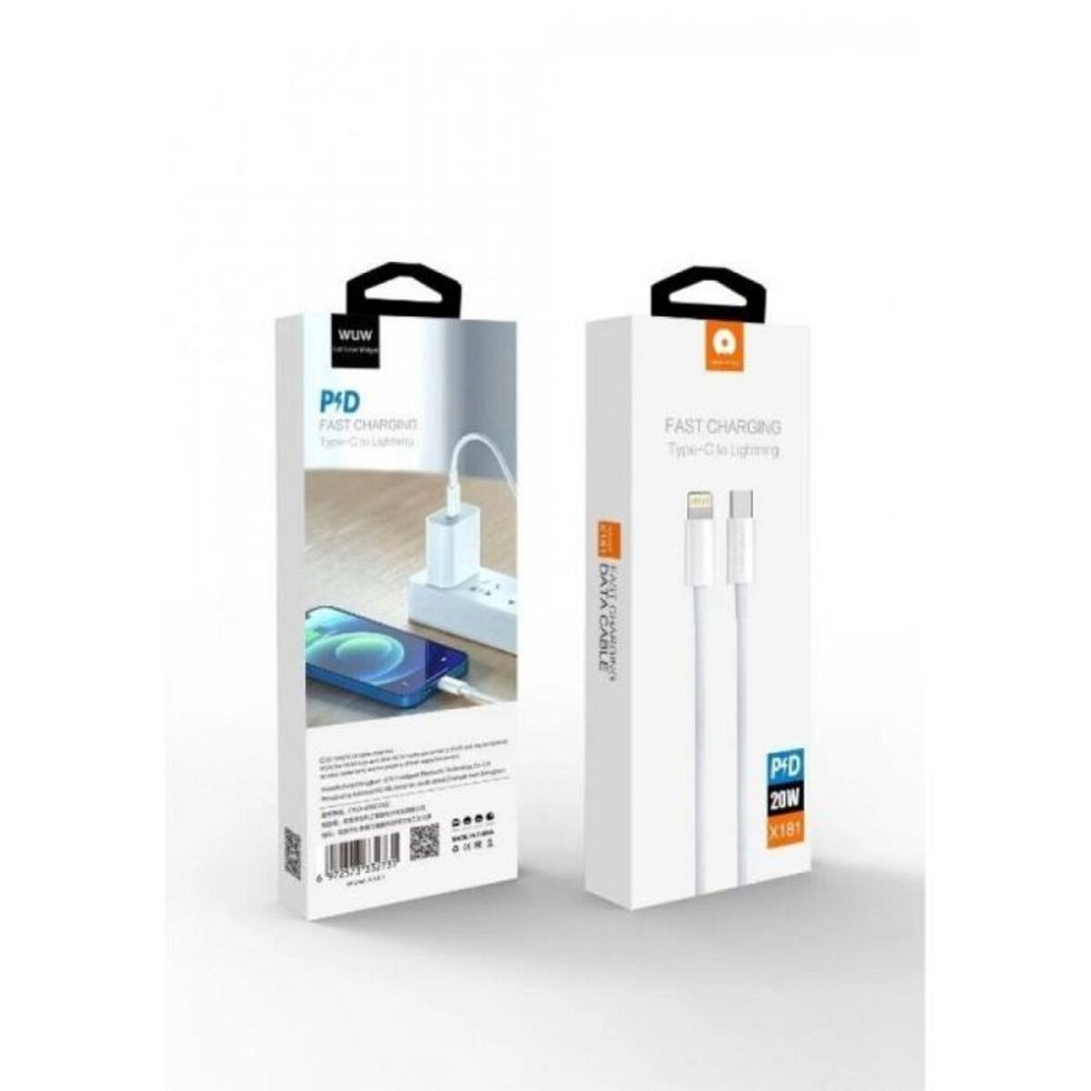 Кабель WUW-X181 Type-C to Lightning PD 20W white (6972573332731) Київ - фото 3