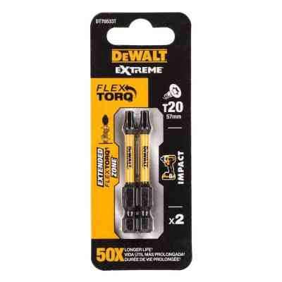 Набір біт DeWALT IMPACT TORSION, ударні, Т20, L=57 мм, 2 шт (DT70533T) Вінниця