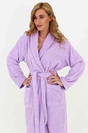 Халат банный Ideal Textile махровий ліловий (56860498) Чернівці
