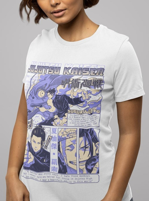 Футболка для мальчика аниме Магическая битва оверсайз (рост от 165 до 180 ) Черний AnimeJ1182m Днепр - изображение 2