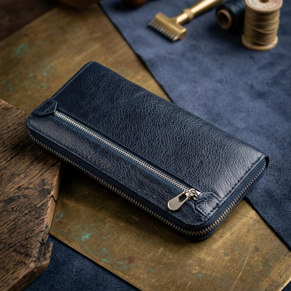 Вертикальний жіночий гаманець-клатч ST Leather 18864 Синій Київ - фото 9