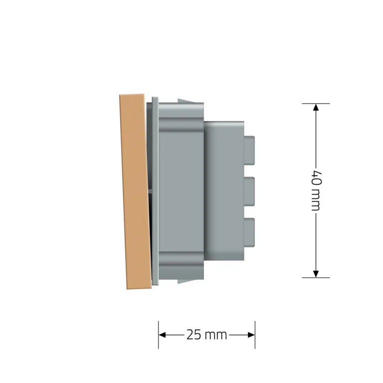 LIVOLO Прохідний вимикач LIVOLO, золотий, модуль без рамки (VL-FCMKS-2AP) Коломия - фото 2