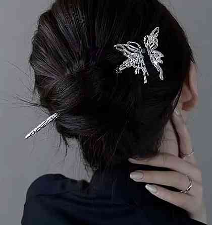 Шпилька-паличка для волосся "Метелик" 155 мм Сміла