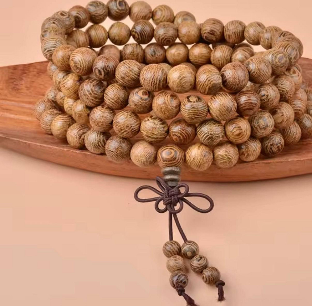 Буддійський браслет з натурального сандалового дерева, 108 намистин, 6 мм. Київ - фото 5