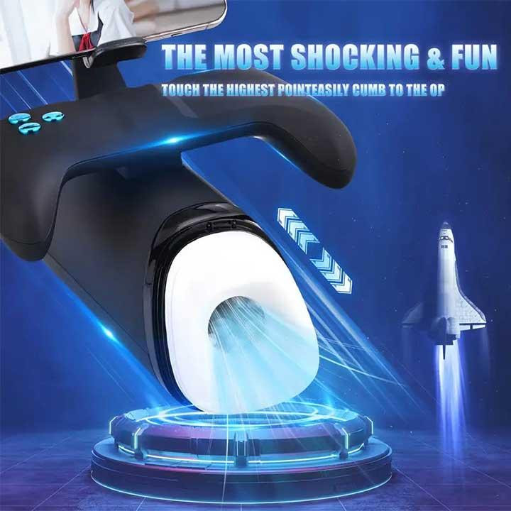 Автоматичний мастурбатор Warrior M-100 PRO з поступальними рухами, вібрацією, підігрівом та тримачем для телефону Вінниця - фото 7