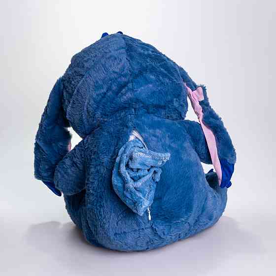 М'яка іграшка-плед, подушка 3 в 1 Ведмедик Тедді в костюмі Стіча плед в іграшці 40×35×15 (см) Синій 520-2BL Коломия