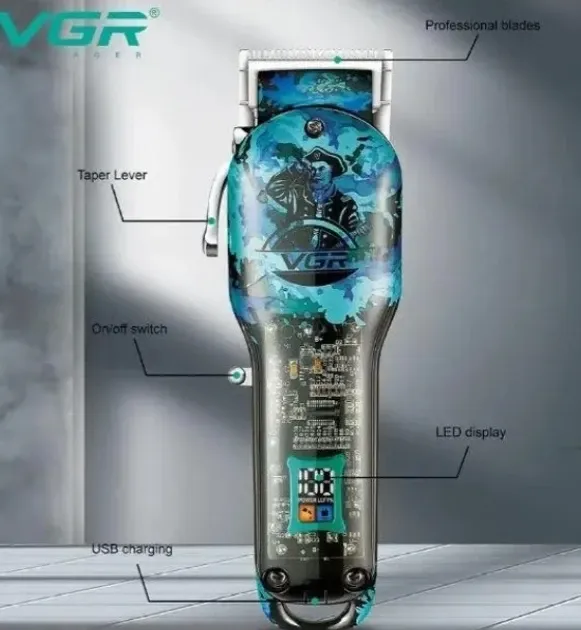 Набір для стрижки VGR V-645 Professional Set: машинка, триммер та шейвер в одному комплекті Одеса - фото 2