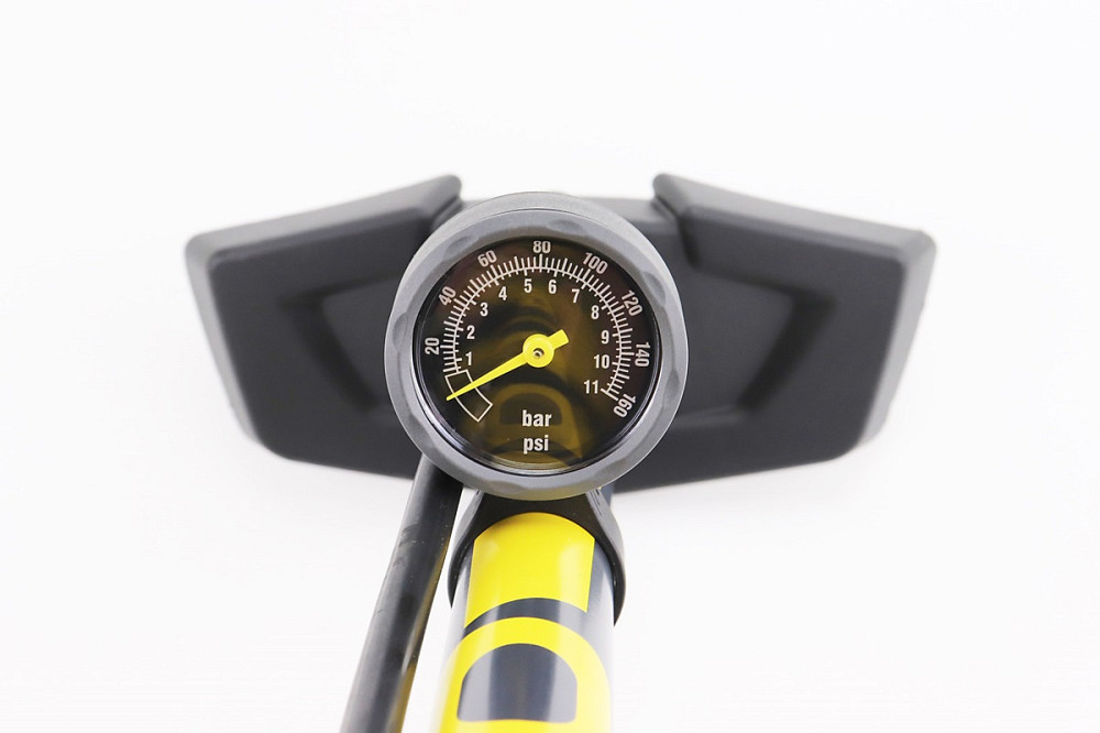 Насос ручний "підлоговий" сталевий з манометром 160 psi/11 bar, під штуцера Schrader&Presta, PUM-058 Київ - фото 2