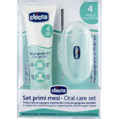 Детская зубная паста Chicco Набор: гель для десен 2в1+ зубная щетка-массажер (11262.00) Винница - изображение 4