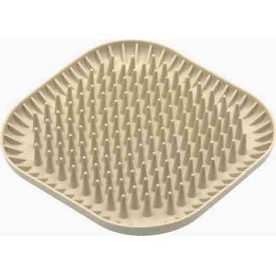 Универсальная посуда для животных Fiboo Fiboowl Spiky коврик для слизывания лакомства и еды, 19х19 см бежевый (FIB0233) Винница