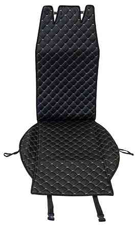 Накидка на сидіння передні (екошкіра) PolyteP, к-т (2 шт., біла строчка) Київ