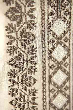 Вишиванка для хлопчиків із довгим рукавом лляна, бежева Київ