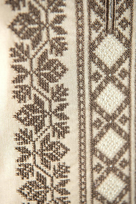 Вишиванка для хлопчиків із довгим рукавом лляна, бежева Київ - фото 3