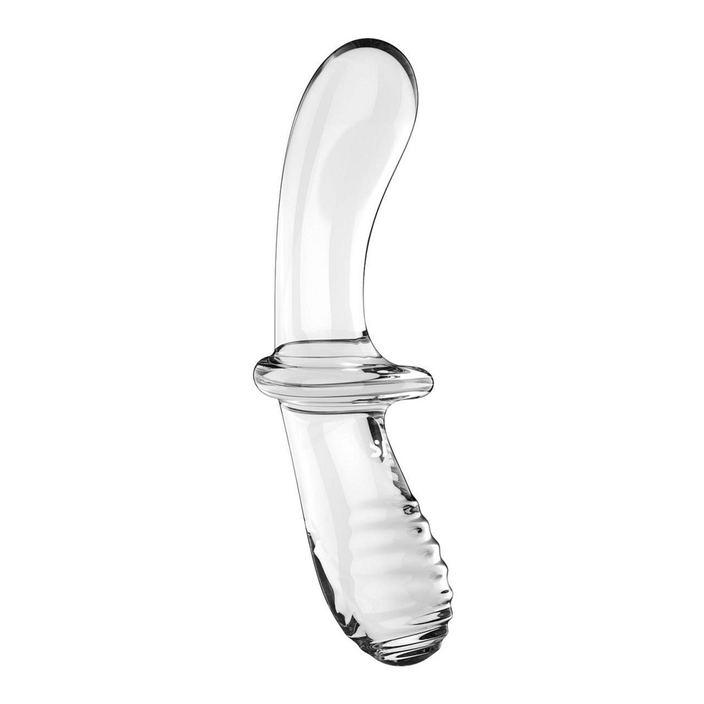 Двосторонній скляний дилдо Satisfyer Double Crystal Transparent, боросилікатне скло, унісекс Sex Aura Київ - фото 4