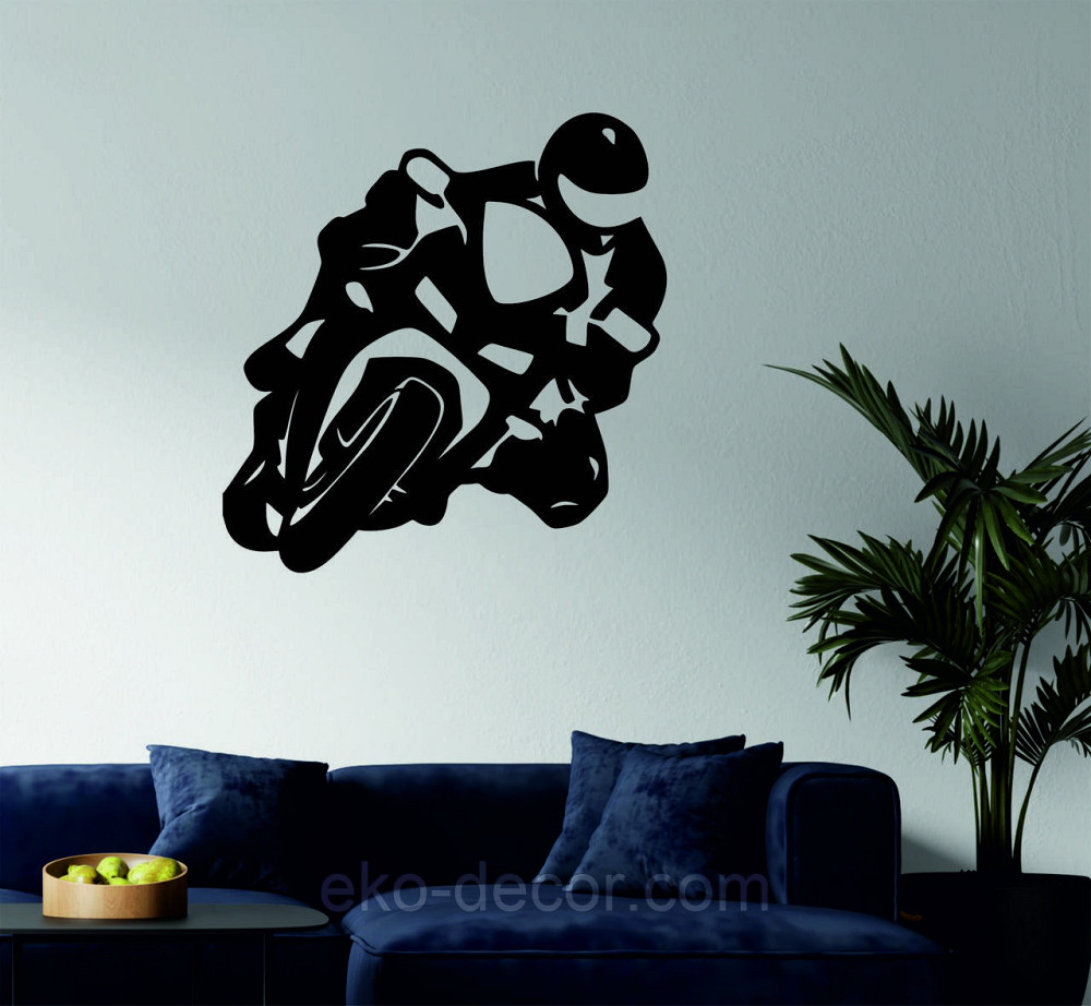 Декоративное настенное Панно «Мотоцыкл» Декор на стену 70*67 см, Черный Киев - изображение 2