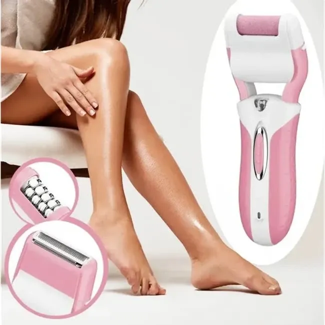 Епілятор GEMEI GM-3052 3в1 акумуляторний з бритвою та пемзою, 2 швидкості, 32 пінцети Одеса - фото 1