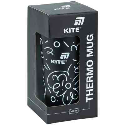 Термокружка Kite 550 мл, чорна (K25-1226-1) Вінниця