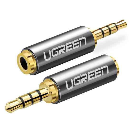 Переходник Ugreen аудио 2.5 mm штекер to 3.5 mm разъем 20501 (Серый) Николаев
