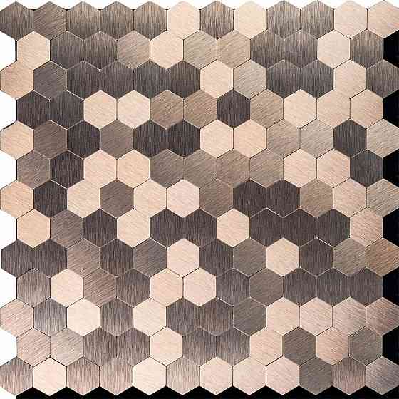 Самоклеющаяся алюминиевая плитка 300х300х3мм Мозаика розовое золото SW-00001930 (D) Киев