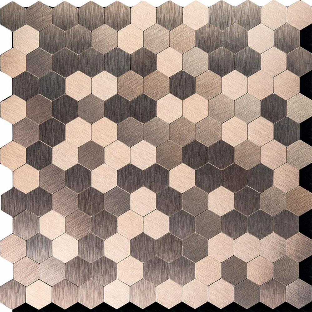 Самоклеющаяся алюминиевая плитка 300х300х3мм Мозаика розовое золото SW-00001930 (D) Киев - изображение 1