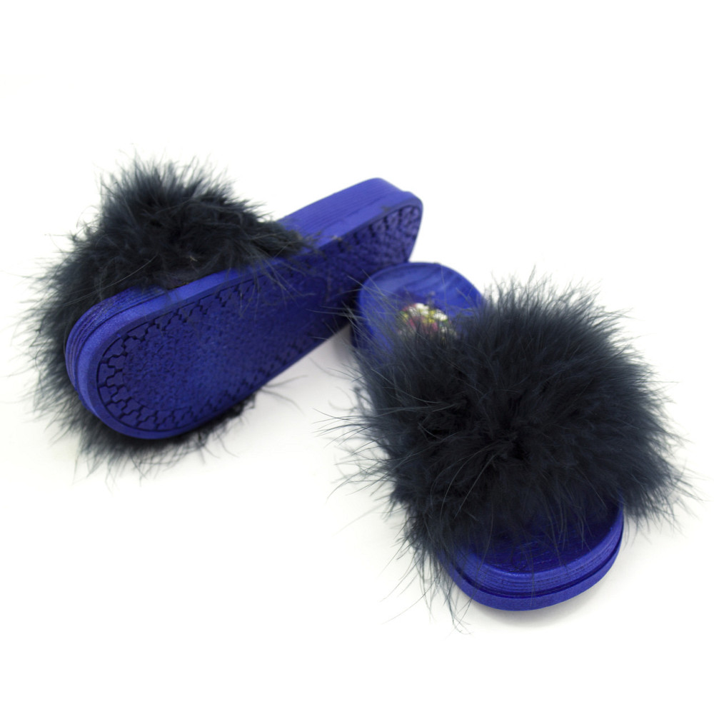 Детские шлепанцы девочка PaGo Пушистики лето синий Одесса - изображение 9