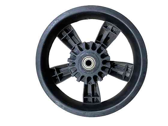 Диск колеса для дитячих колясок 280-65. чер, 5 променів (колесо + гальм. втулка + кнопка + підшипник) Мукачево