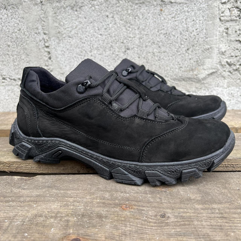 Військові чоловічі міцні шкіряні кросівки CROSS extreme ,демісезонні армійські чорні кросівки прошиті Львів - фото 2