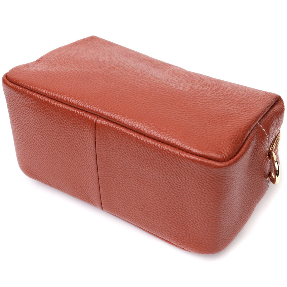 Оригінальна жіноча сумка з двома ременями з натуральної шкіри Vintage 22273 Коричневий Київ - фото 5