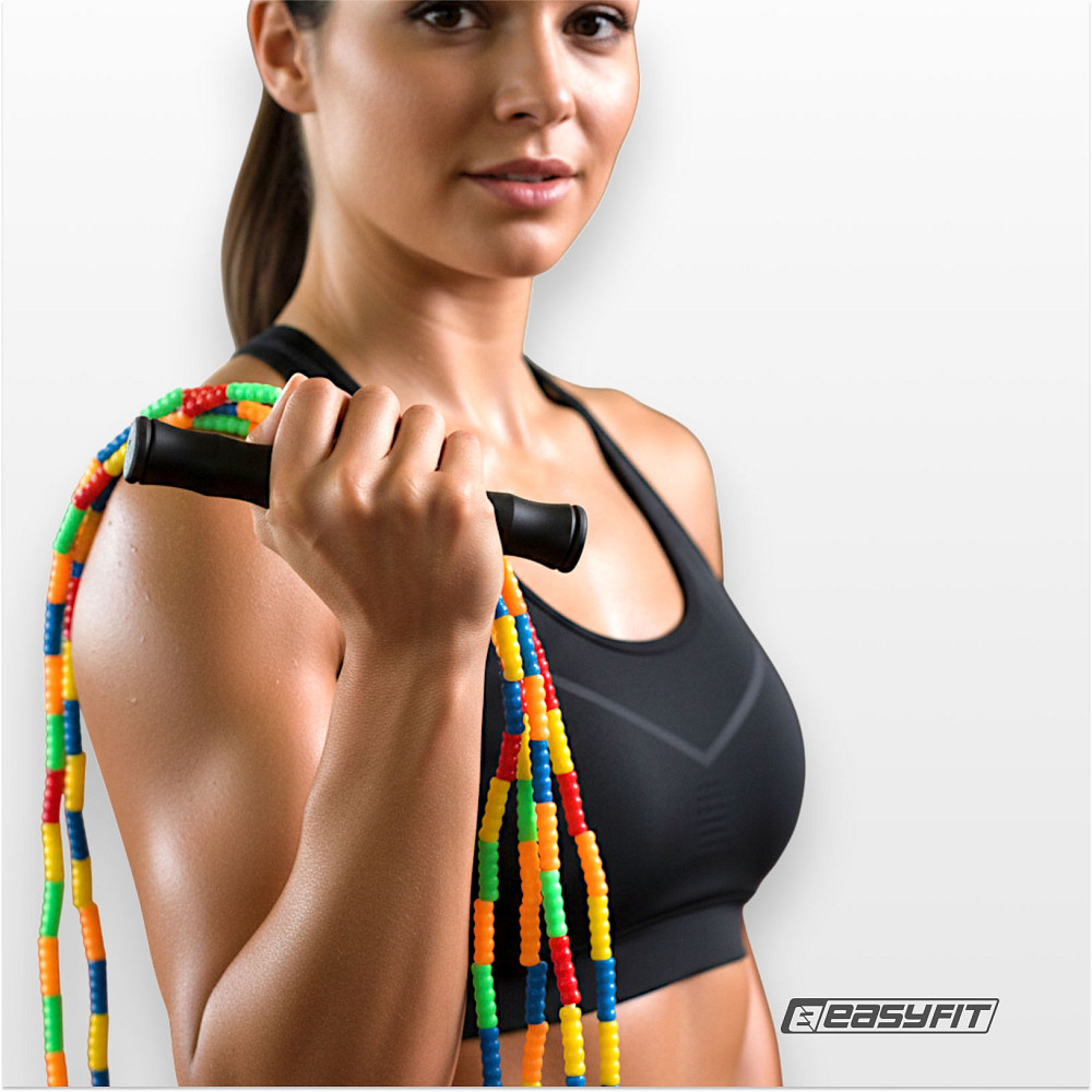 Скакалка бісерна EasyFit 2,7 м (мультиколор) Коломия - фото 3